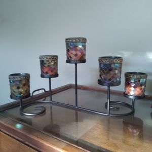 Mosaic candle decor